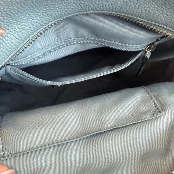 Coach Sky Blue Leather Backpack - Picture 9 of 10